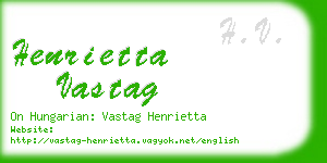 henrietta vastag business card